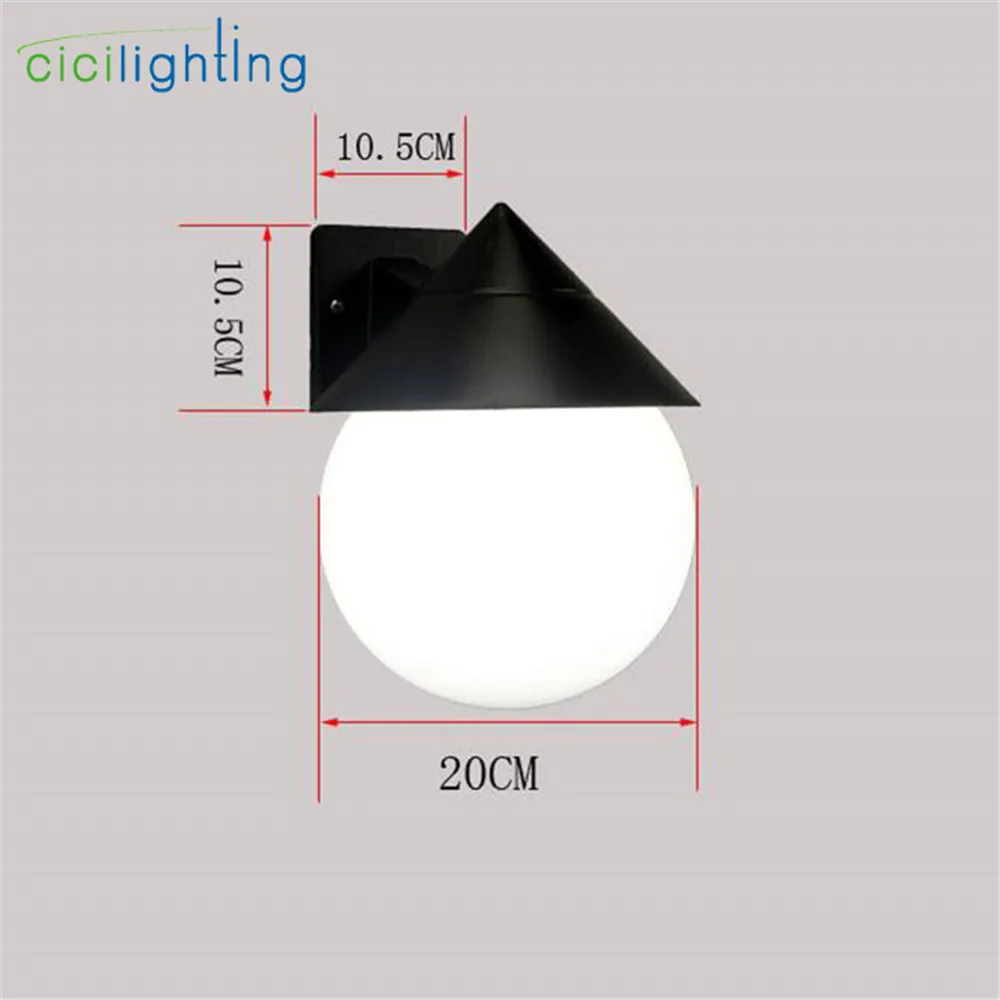 Открытый сад 7 Вт led крыльцо Настенные светильники IP54 E27 100-240 В белый прозрачный ПВХ водонепроницаемый настенный светильник для коридора балкона лестницы двора