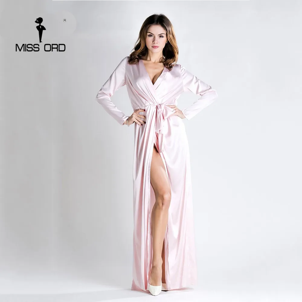 Missord 2019 сексуальное платье с длинными рукавами и v-образным вырезом FT5152 | Женская
