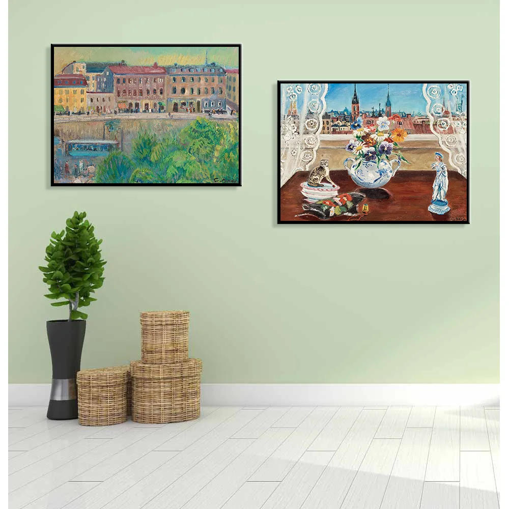 Скандинавский настенный плакат и печать холст искусство маслом Современная