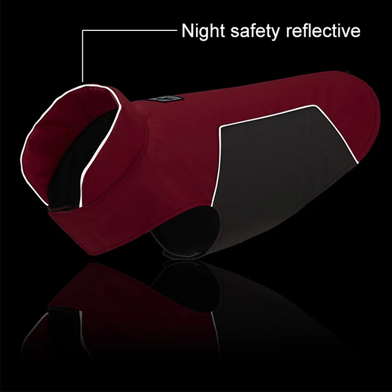 Водонепроницаемая ткань одежда для больших собак теплая с флисовой подкладкой