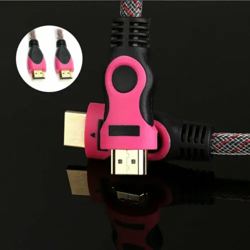 Премиум HDMI кабель v1.4 розовый высокоскоростной HDTV UltraHD HD 1080p 4K 3D 1 5 5M US|Кабели HDMI| |