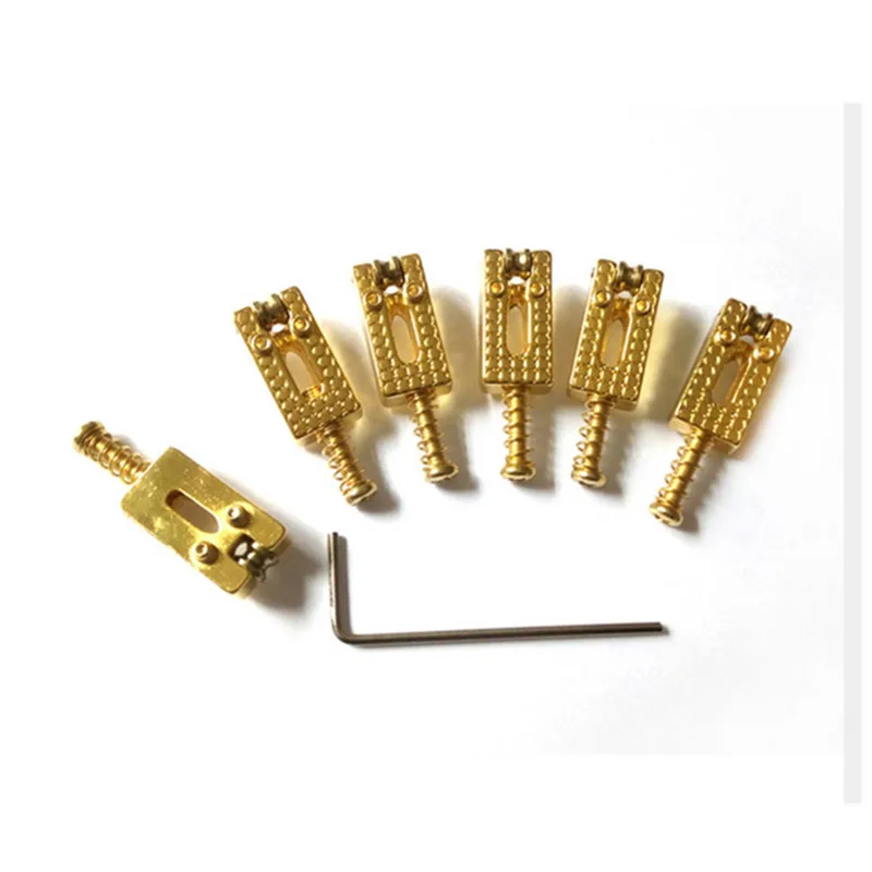 Зебра 3 вида цветов 6 шт. металлический роликовый мост тремоло гитара седла с