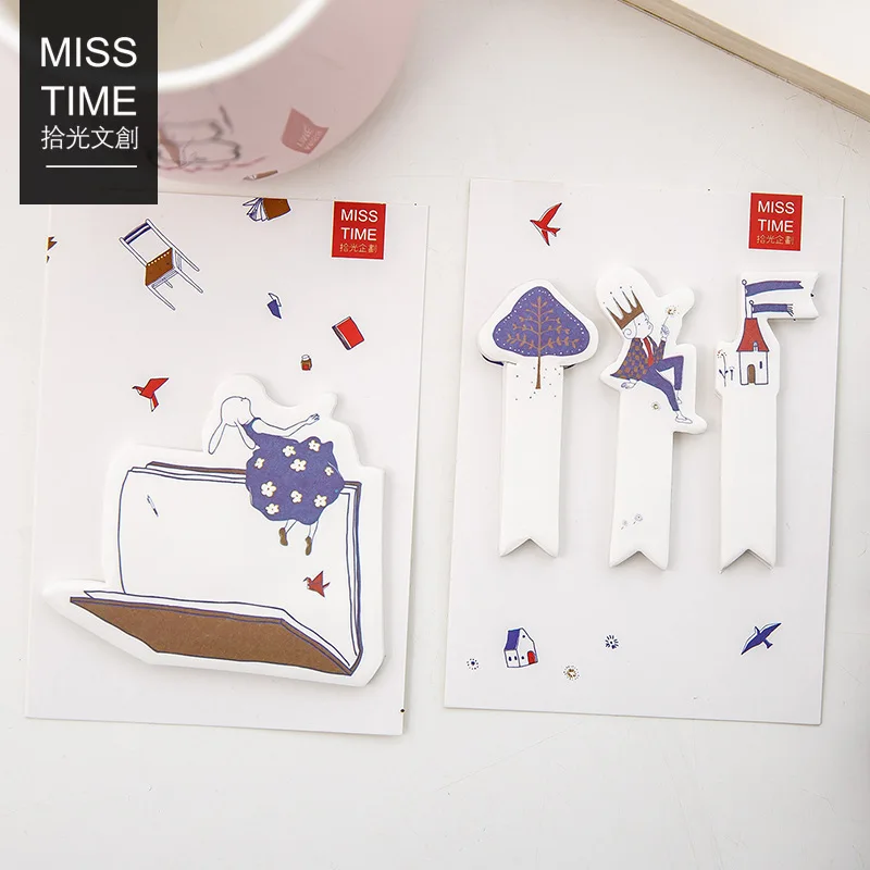 4 шт./лот блокнот цирка Очаровательные животные Липкие заметки клейкие закладки