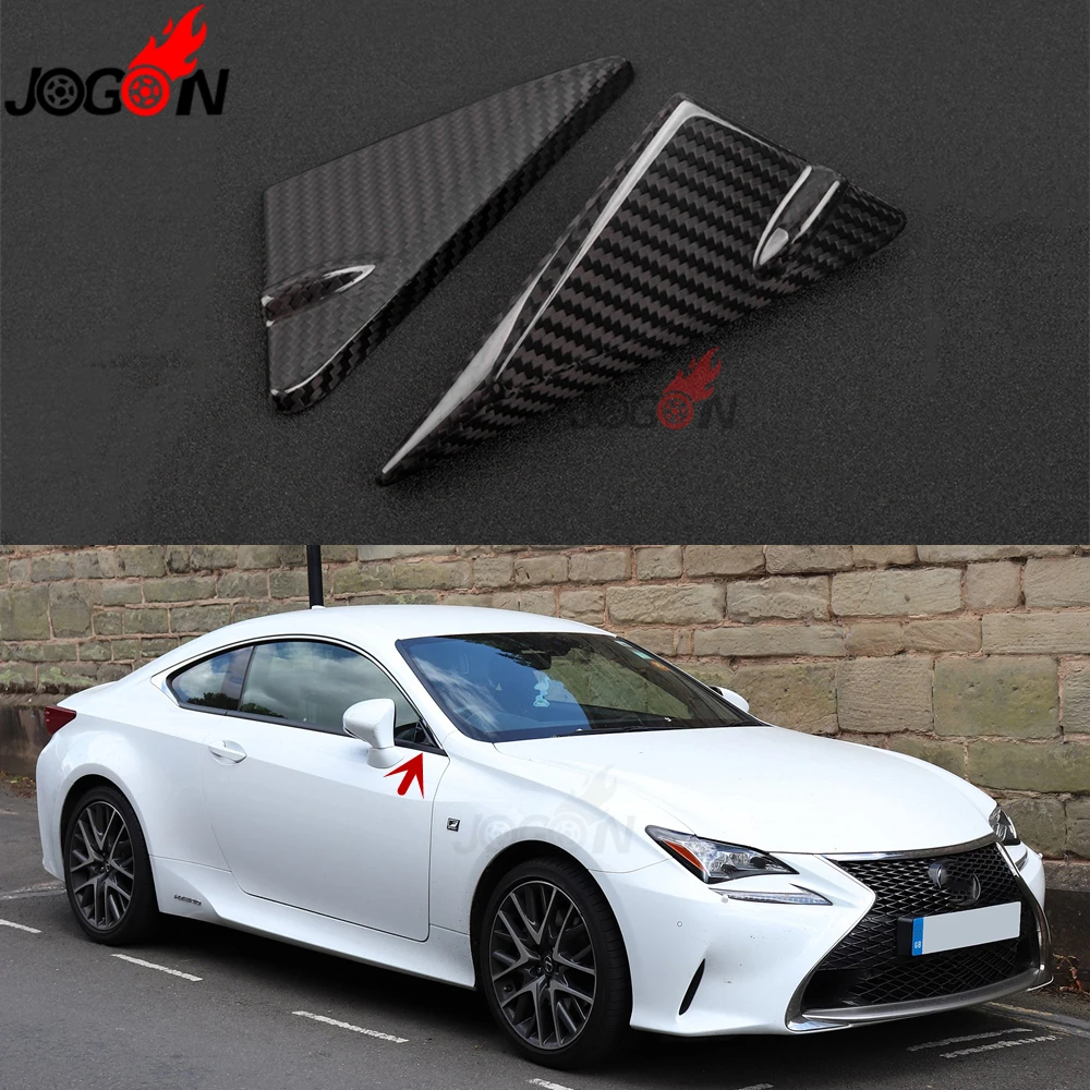 Накладка на переднее окно автомобиля с треугольной панелью для Lexus RC200 200t 300 350 RC F SPORT- Коническое украшение из настоящего углеродного волокна
