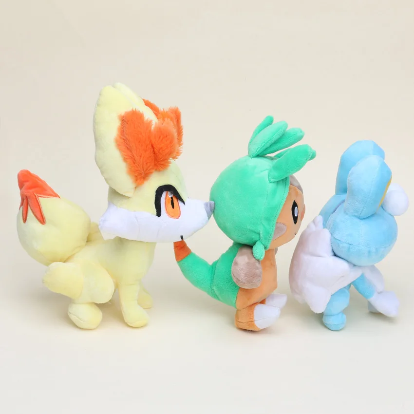 3 стиля 17-24 см кукла плюшевый Chespin Fennekin Froakie аниме плюшевая игрушка мягкие животные кукла детский подарок на день рождения