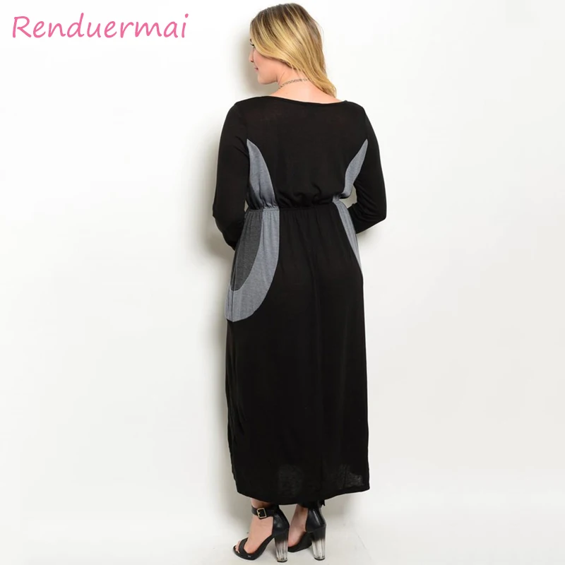 Женское платье большого размера женская одежда Осеннее длинное макси robe femme ete 2018