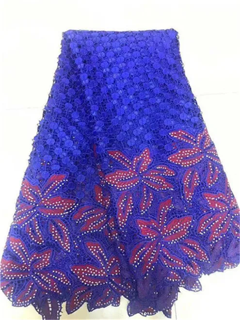 Белый красный Высокое качество африканская швейцарская вуаль кружева в