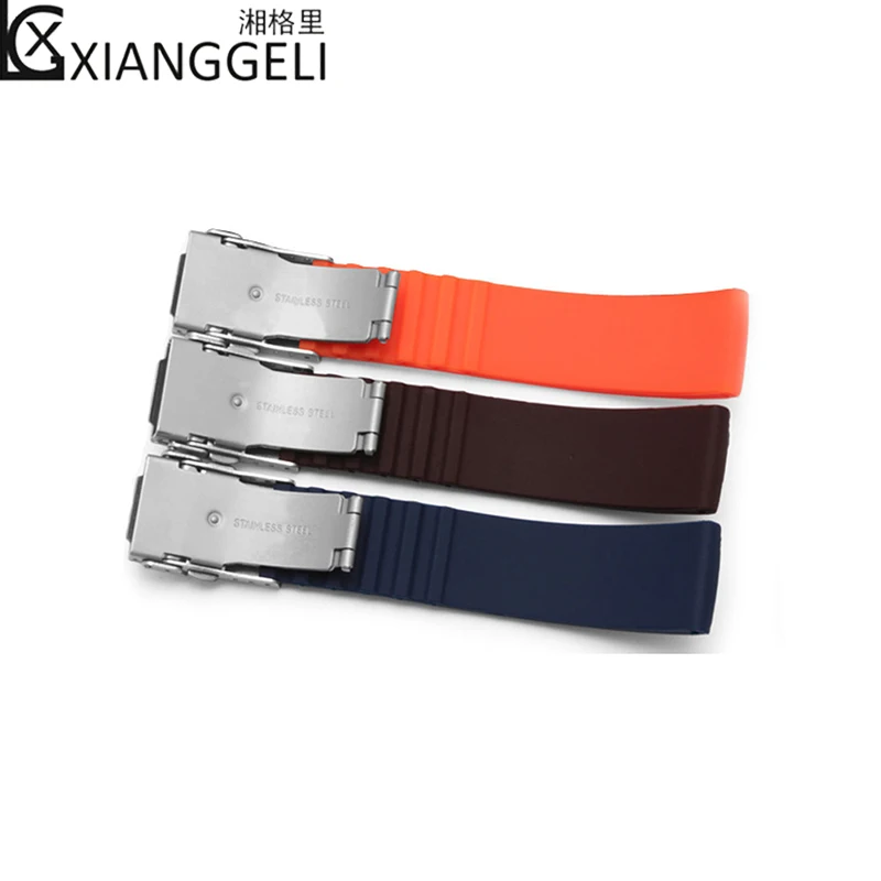 

Watch accessories Silicone watch band wild fashionable novel design 14mm---24mm men's and women's sports waterproof Watch band