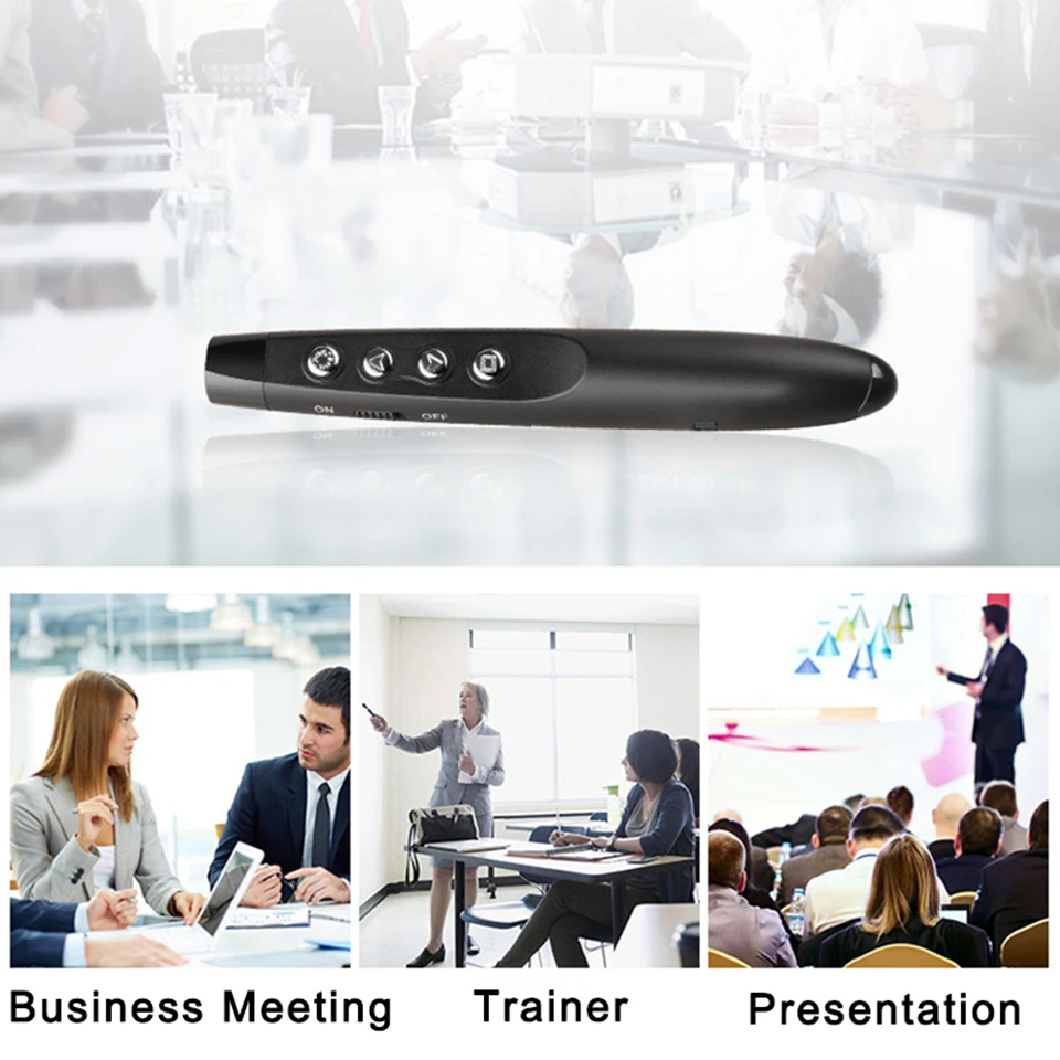 Презентер флип-ручка беспроводная 2,4 ГГц Powerpoint PPT Clicker дистанционное управление PPT USB Лазерная презентация с приемником