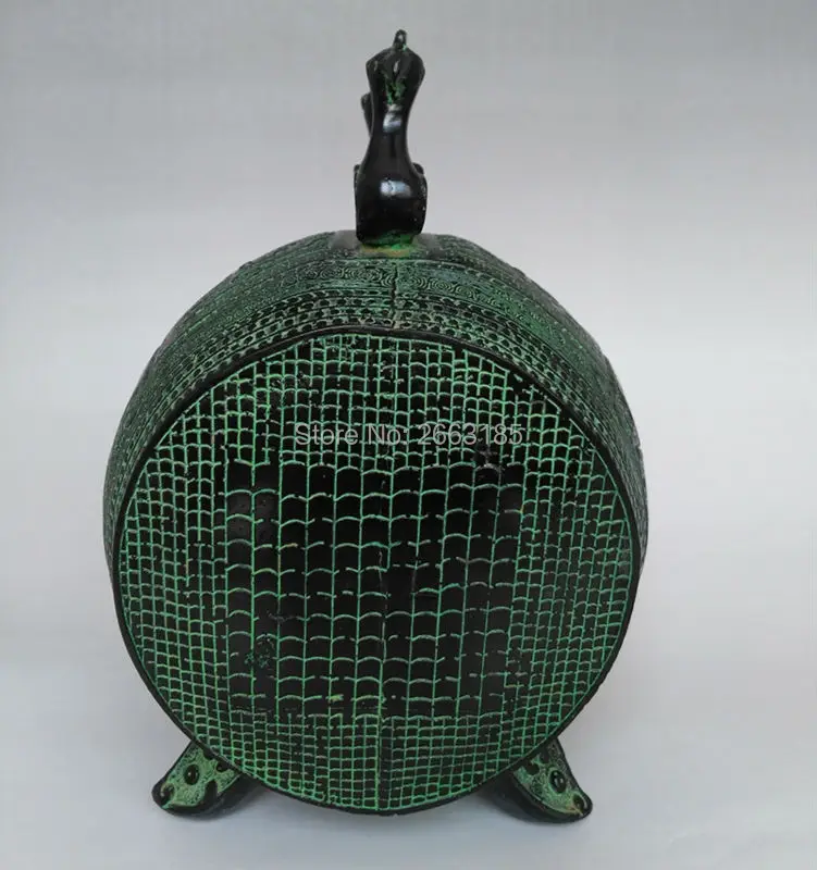 Лидер продаж Новый китайский античная бронза двойной птица Барабаны статуя Carven