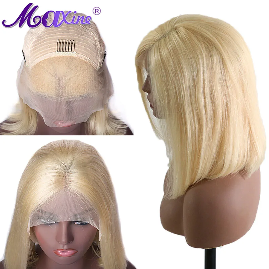 Бразильский Прямо короткий парик 613 Синтетические волосы на кружеве