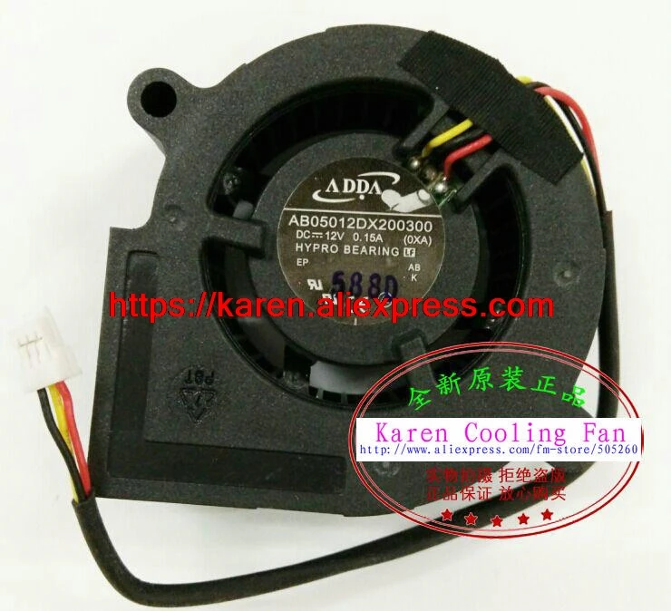 

New Original ADDA AB05012DX200300 12V 0.15A projector Blower cooling fan