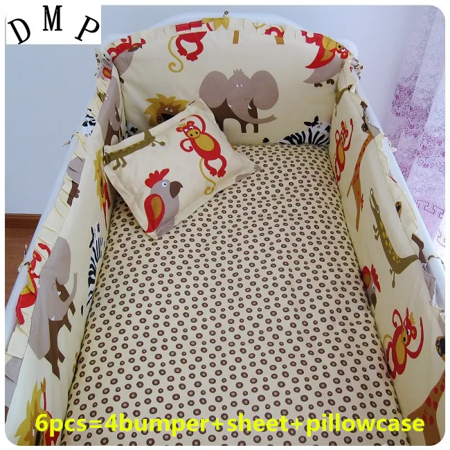 

ropa cuna kit berco girls cot bedding sets Baby Crib Bedding Set bed kit Boy Cot (4bumpers+sheet+pillow cover)