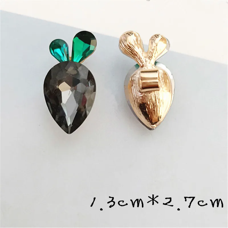 SEA MEW 10 шт 19 мм модный металлический сплав Кристалл Rhinestone морковь соединители Шарм