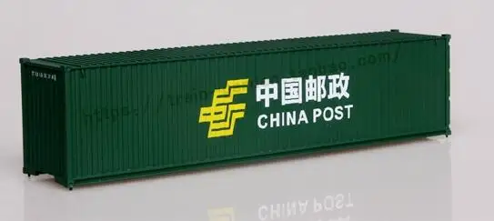 China Post Хо масштабная модель поезда аксессуары 40 футов контейнер 1: 87 Модель поезда части архитектурные модели наборы для макета поезда - Цвет: China Post