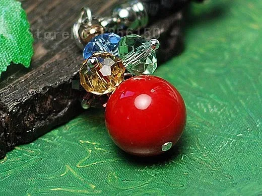 free shipping new 2014 Natural Unique Contracted personality Crystal beads natural mobile phone pendant | Мобильные телефоны и