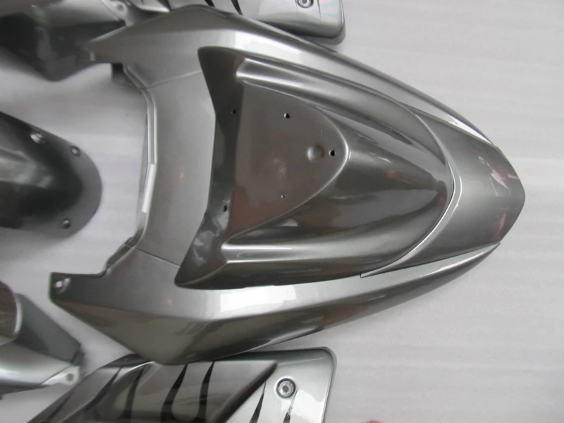ABS motorcycle parts for Kawasaki ZX10R 2004 2005 NINJA fairing kit ZX-10R 04 05 black flames in silver fairings set YV33 | Автомобили и