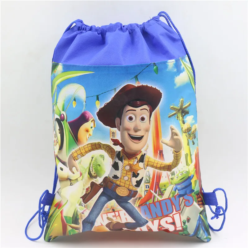 Happy Toy Story Drawstring подарочные пакеты нетканый Рюкзак Сумка День рождения украшение