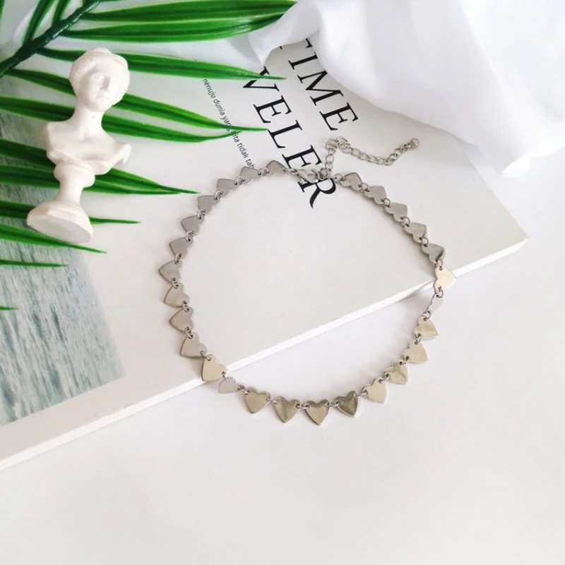 Простой темперамент имитация покрытием золото любовь металл прилив ключицы цепи