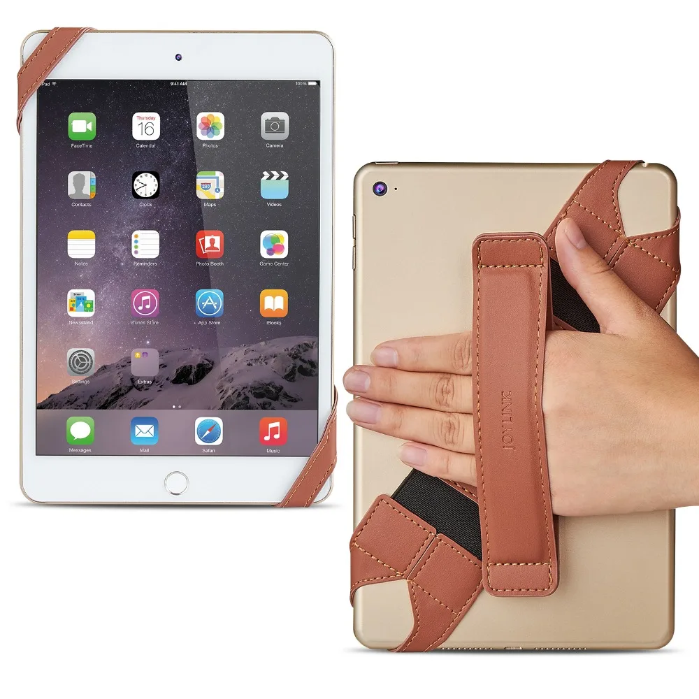 JOYLINK Универсальный держатель для планшета с ремешком для iPad всех 7,9~ 8,4 дюймовых планшетов Поворотная на 360 градусов кожаная ручка с эластичной ручкой