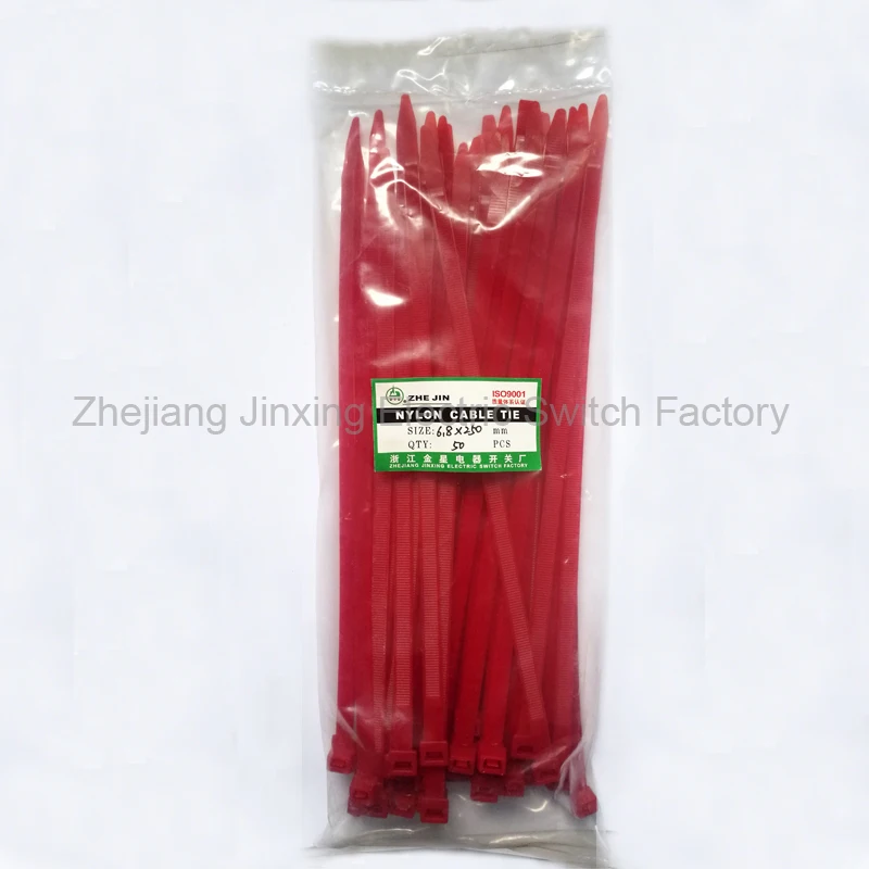 ZHEJIN (50 шт.) Φ * 250 мм (10 дюймов X100lbs) цветная нейлоновая пластиковая застежка молния
