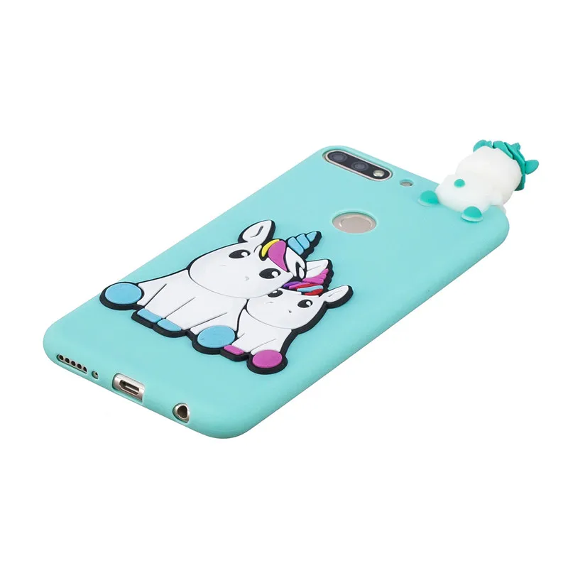 Y7 чехол для Coque huawei Y7 чехол s для huawei Y7 Prime чехол мультяшная 3D кукла игрушка Мягкий силиконовый чехол для телефона для женщин