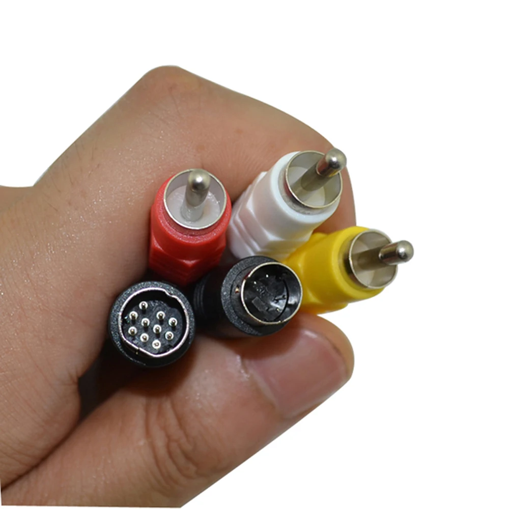 

10pcs a lot Nickel Plated Plug S-Video AV RCA Audio Video Cord Cable for SEGA Saturn SS