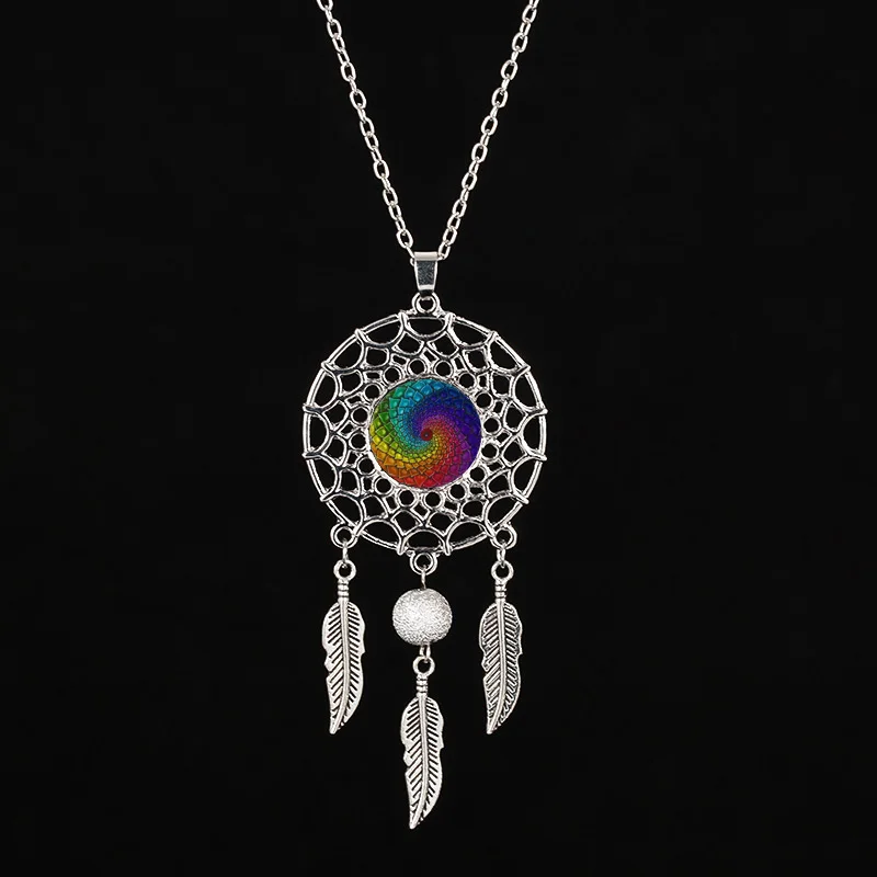 SUTEYI кулон цветок жизни ожерелье Мандала Сакральная Геометрия стекло ожерелья с