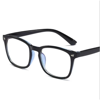 Blue Black VEGA очки трендовые очки против голубого излучения без оправы квадратный прозрачный синий светильник блокирующие очки женские мужские очки для компьютера VG294 - Цвет оправы: Blue Black