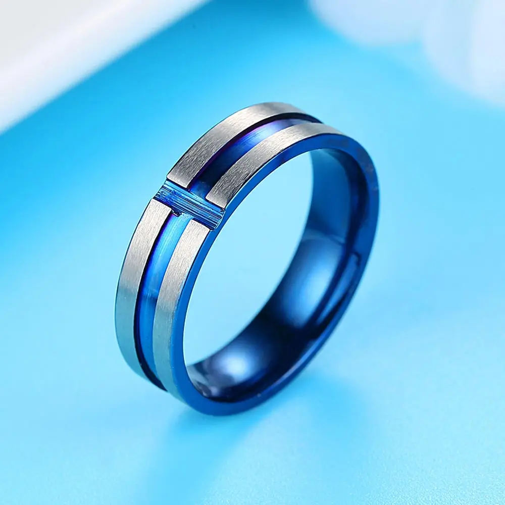 Silver Ring silver 925 Fashion jewelry gift for woman blue Retro ENRCFMXY | Украшения и аксессуары