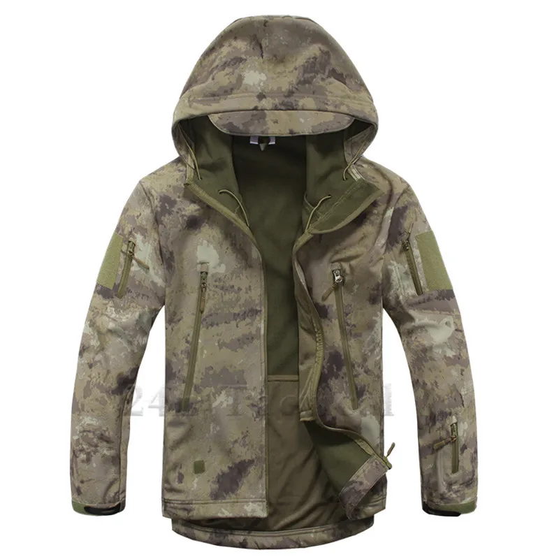Военная куртка из кожи акулы уличная охотничья водонепроницаемая ветрозащитная