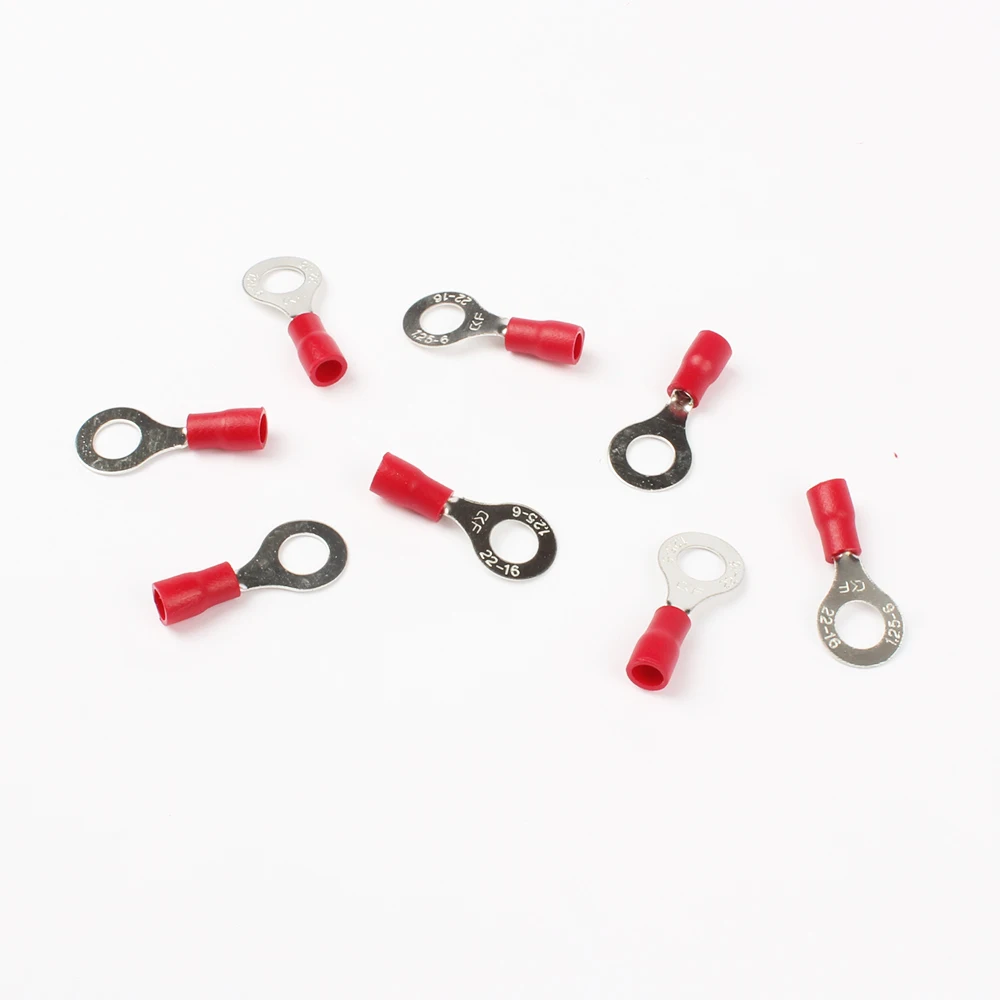 DIANQI Φ Red 22-16 AWG 0 5-1 5 мм2 изолированный кольцевой коннектор соединительный кабель