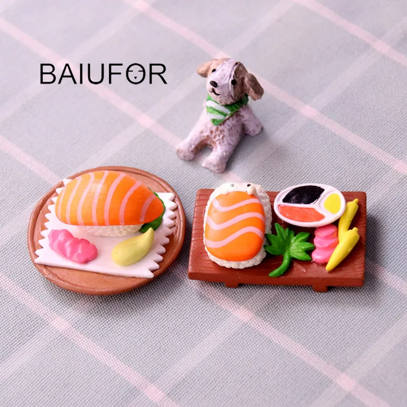 BAIUFOR имитация пищи миниатюрные гамбургер мороженое попкорн торт горох суши