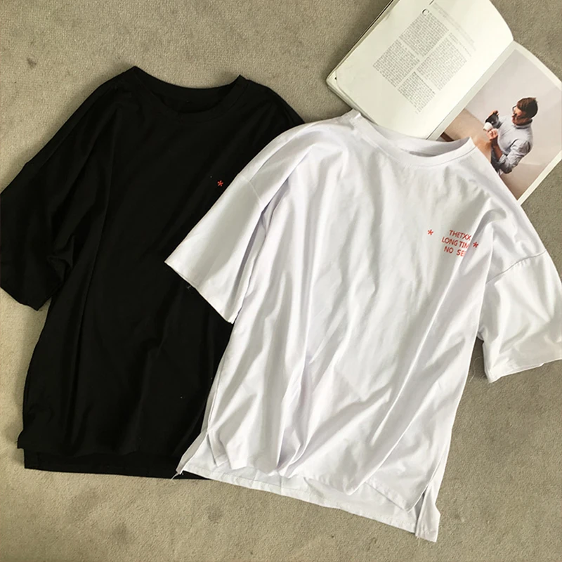 Мода 2018 летний топ мультфильм печати Свободные женские футболка короткий рукав