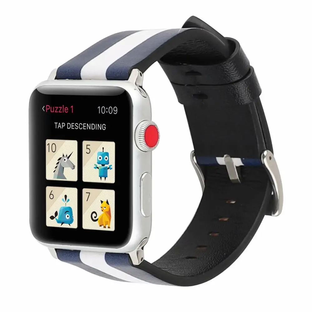 Ремешок из мягкой кожи для apple watch band 42 мм 44 и 4 40 браслет iwatch Series 3 2 1 38 мм|Ремешки