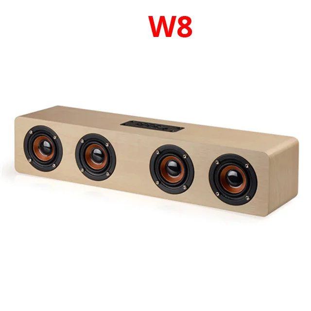 W8 20W WHITE 20 Вт деревянный Bluetooth динамик бас стерео Hifi Колонка беспроводной объемный ТВ Саундбар домашний кинотеатр - Цвет: W8 20W WHITE