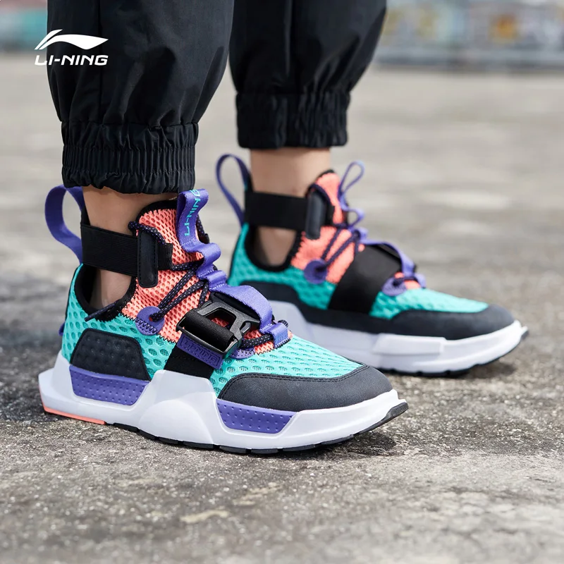 Li-Ning/мужские кроссовки REBURN WS для баскетбола и культуры с высокой дышащей подкладкой, спортивная обувь для фитнеса, кроссовки AGBP023 XYL253