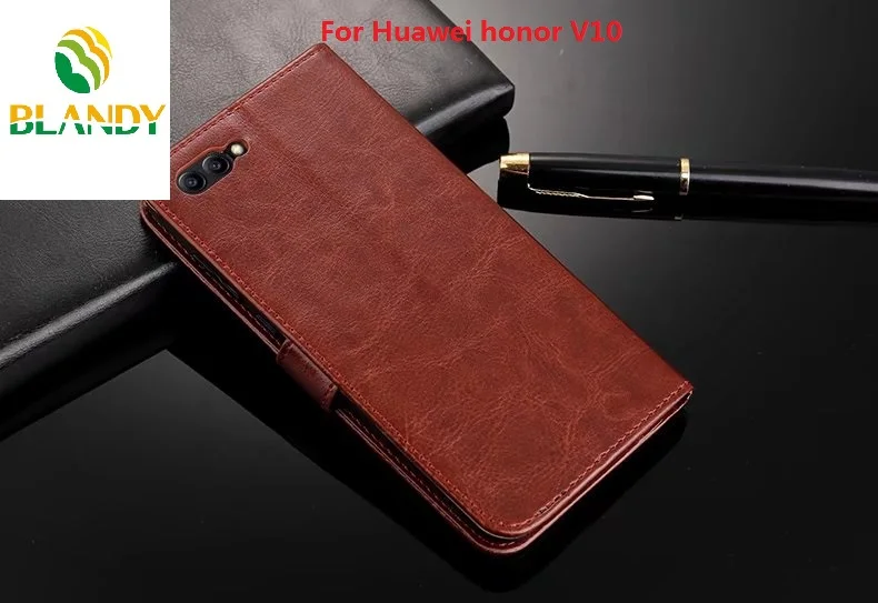 100 шт./лот для Huawei honor V10 Чехол книжка из кожи и ТПУ с линиями Crazy Horse Mate 9 P10 plus|wallet