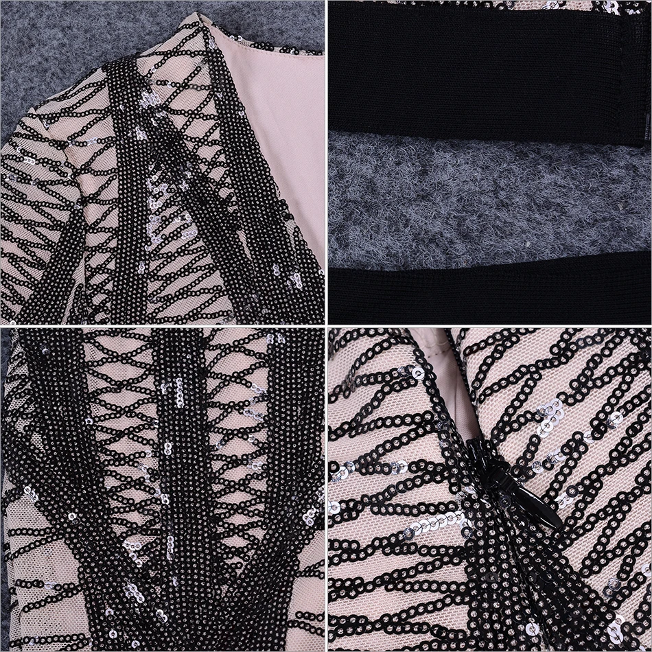 Adyce 2019 новые зимние женские Клубные бандажные наборы Vestidos SequinsTops & Pant 2 шт. Набор