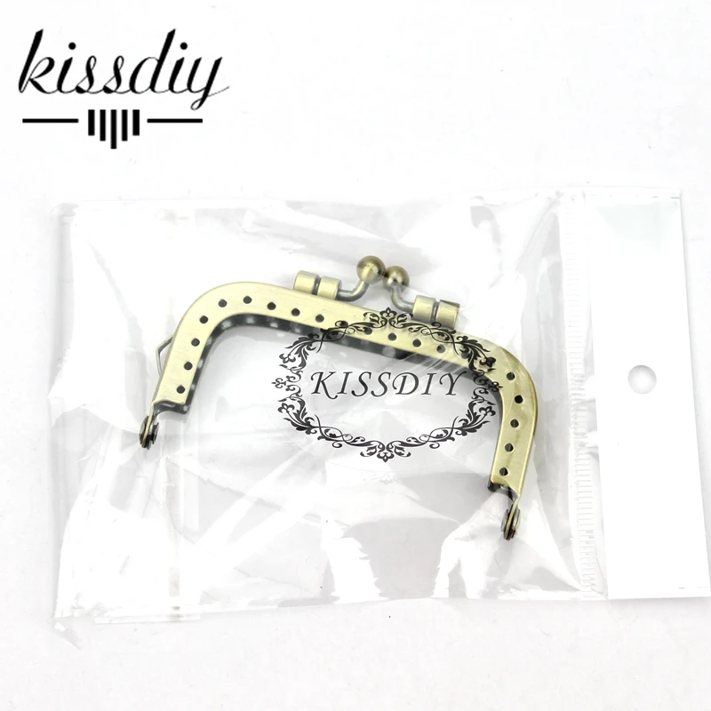 Kissdiy 20 шт./лот 7.5 см квадратный металлический кошелек Рамки маленький размер Античная бронзовая портмоне фермуар DIY сумка оборудование аксессуары