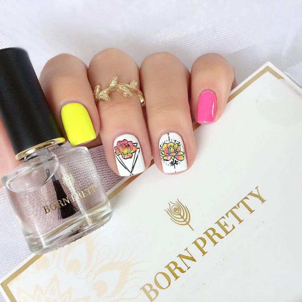 BORN PRETTY 35 выбор цветочные бабочки шаблон пластина для стемпинга для нейл-арта серия «Мандала» DIY маникюр шаблон трафаретная штамповка