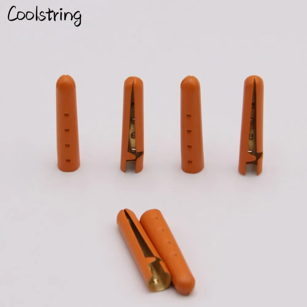 Coolstring 20 шт./лот 4x23 мм Флуоресцентный желтый оранжевый живопись металлические наконечники для шнурков шнурок Одежда DIY Аксессуары