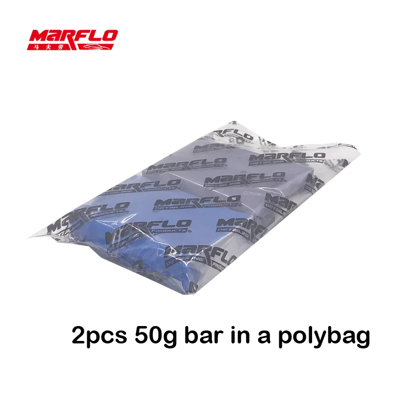blue and purple Marflo Магическая глина для автомойки, 2 шт., тонкая глина среднего тяжелого класса для автомойки - Цвет: blue and purple