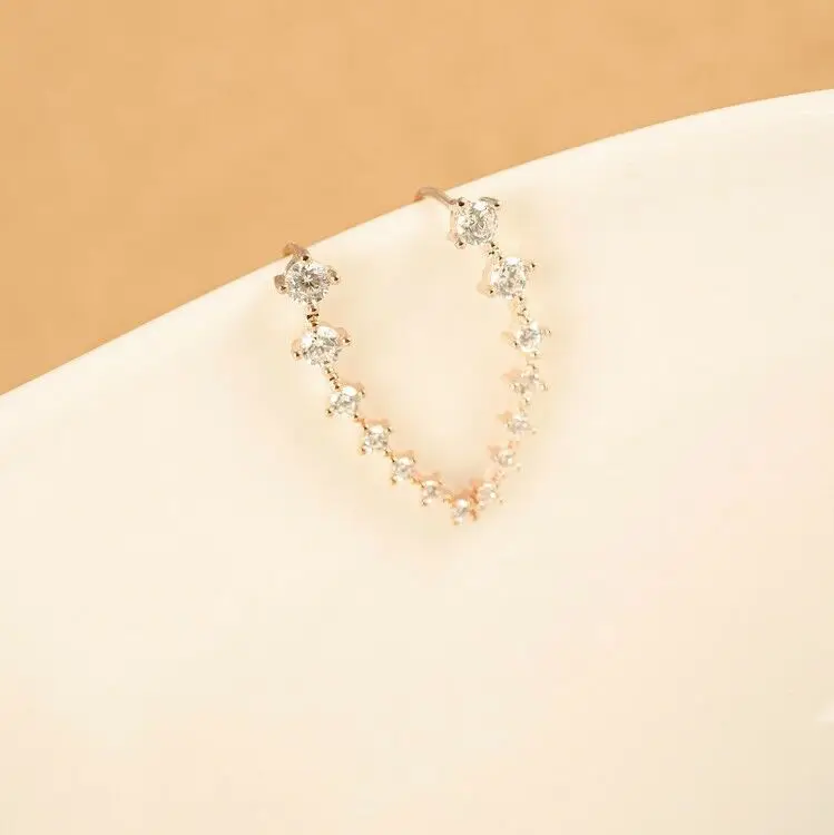 Модные серьги Стразы со звездами необычные гвоздики с кристаллами клипсы для