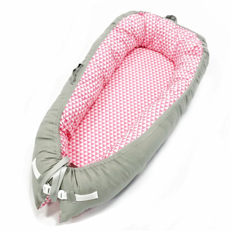 Cotton Baby Bed Portable Detachable Crib Bionic Newborn Sleeping Basket Soft Nest with Bumper Mattress | Мать и ребенок