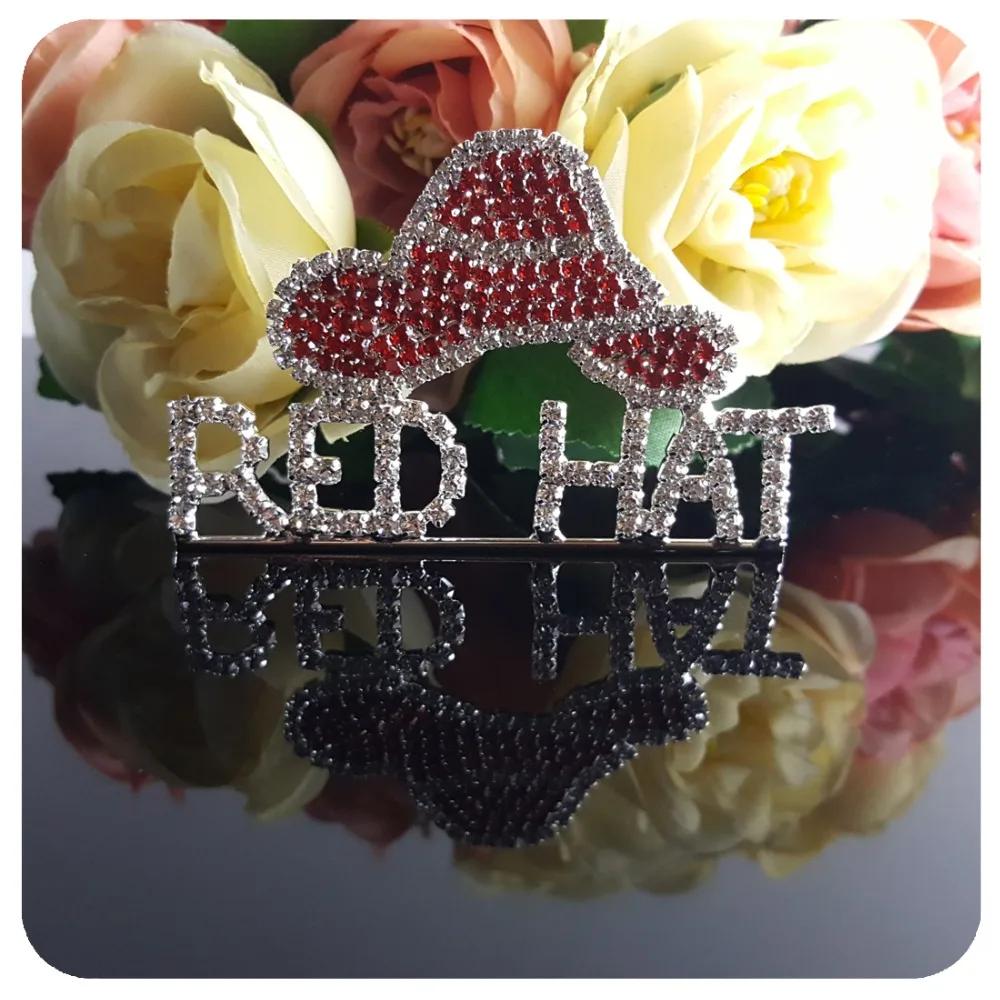 Стразы ювелирные украшения в виде Красной шляпы брошь слова красная шляпа