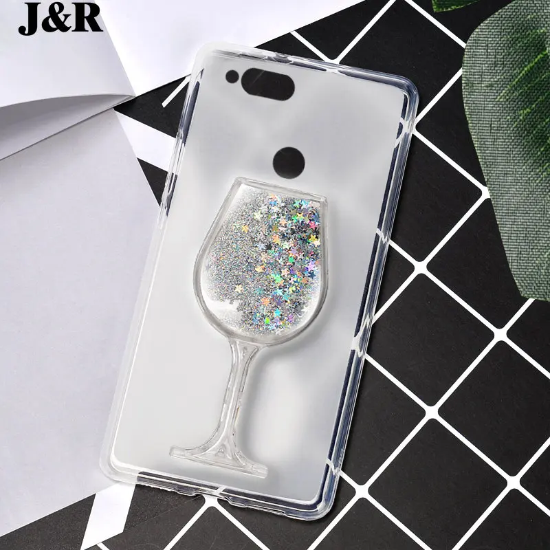 Case For Huawei Honor 7X 7 X 3D Liquid Star Cover Honor7x Quicksand Dynamic Glitter Cute Red Wine Glass Cup Transparent Clear |