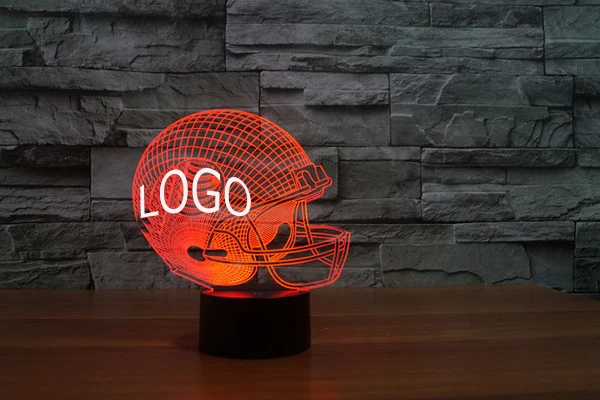 7 Color Football Style colorful touch LED lights lamp 3D Changing Atmosphere Bedroom Table Decor For Dallas Cowboys | Освещение