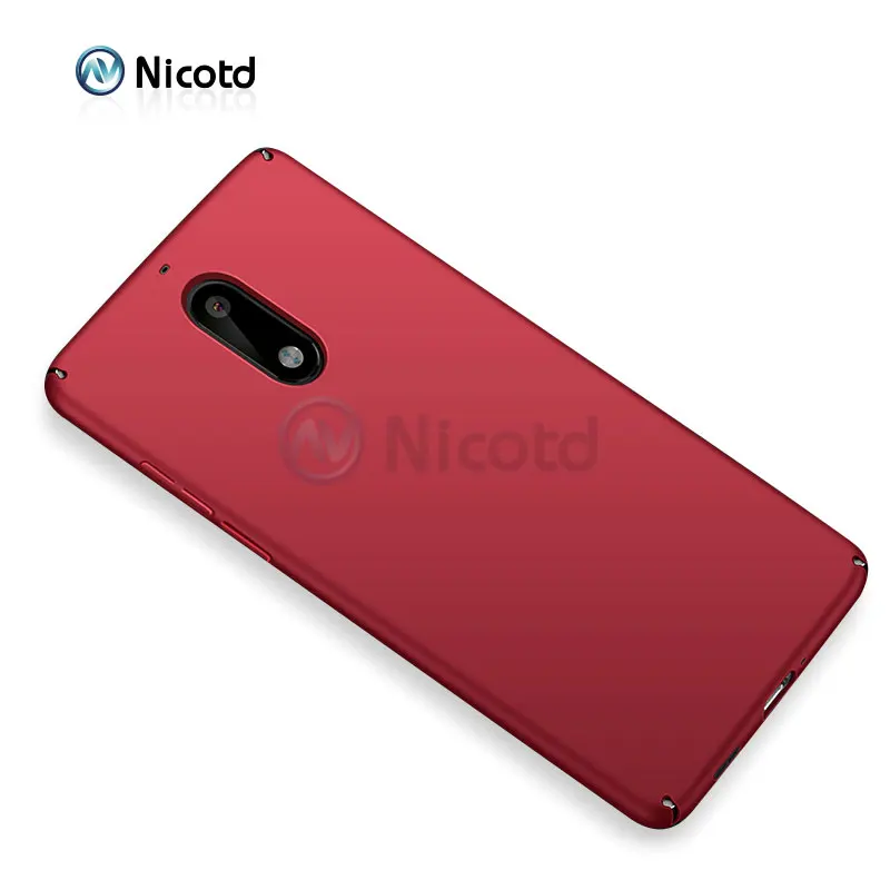 Red Для Nokia 7 plus 360 Роскошный Матовый Жесткий пластик чехол для Nokia 8 6 3 5 полный Чехол жесткий чехол задняя крышка тонкий модный чехол для телефона s - Цвет: Red