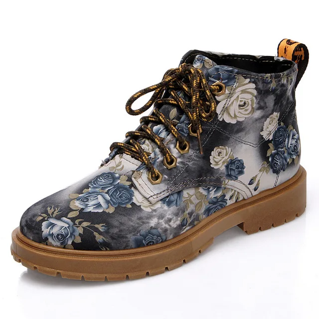 Aleafalling/классические женские ботинки на шнуровке с вышитыми цветами изящная
